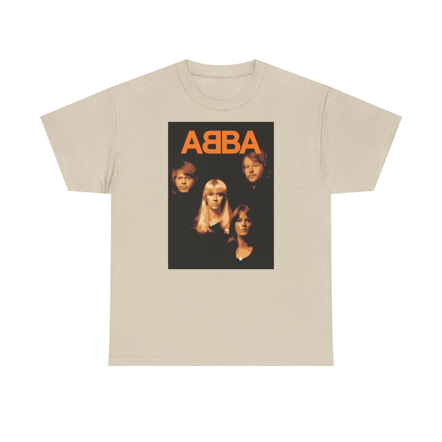 Abba T-shirt vintage retro neon lights classic music Unisex Heavy Cotton Tee