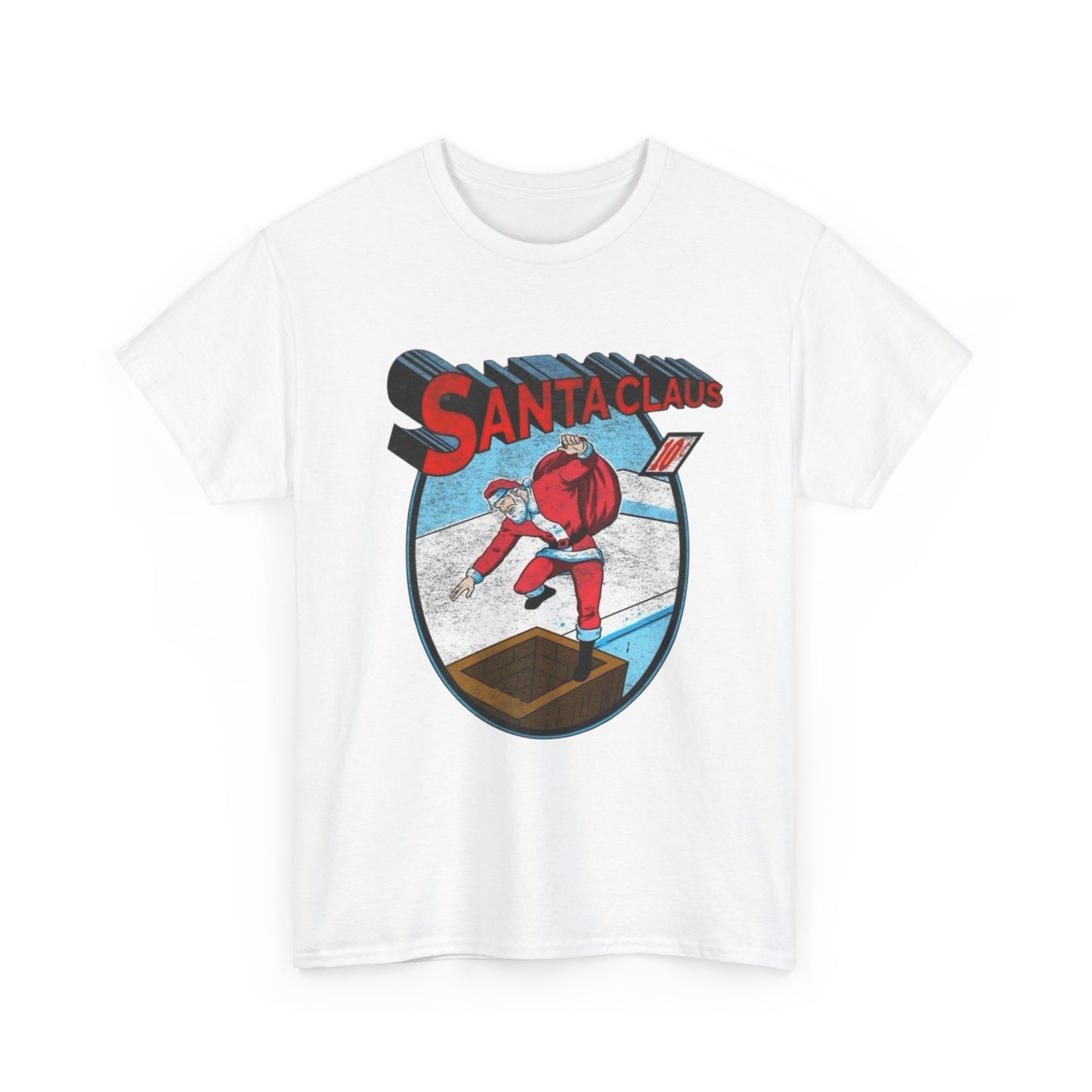 Santa Clause Christmas Superhero Graphic T Shirt NEW Unisex Heavy Cotton Tee
