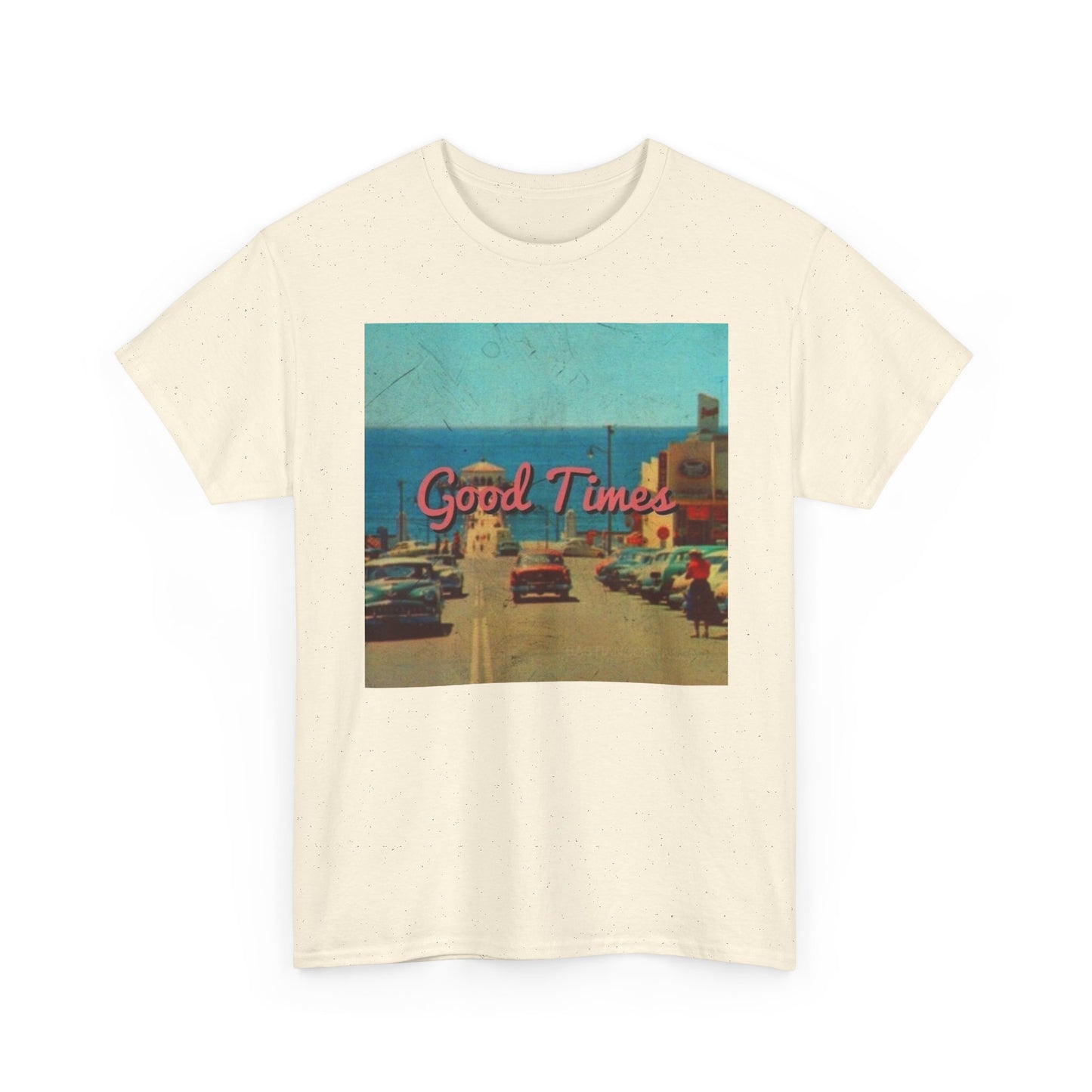 Good Times Beach Graphic T Shirt Unisex Heavy Cotton Tee Gift