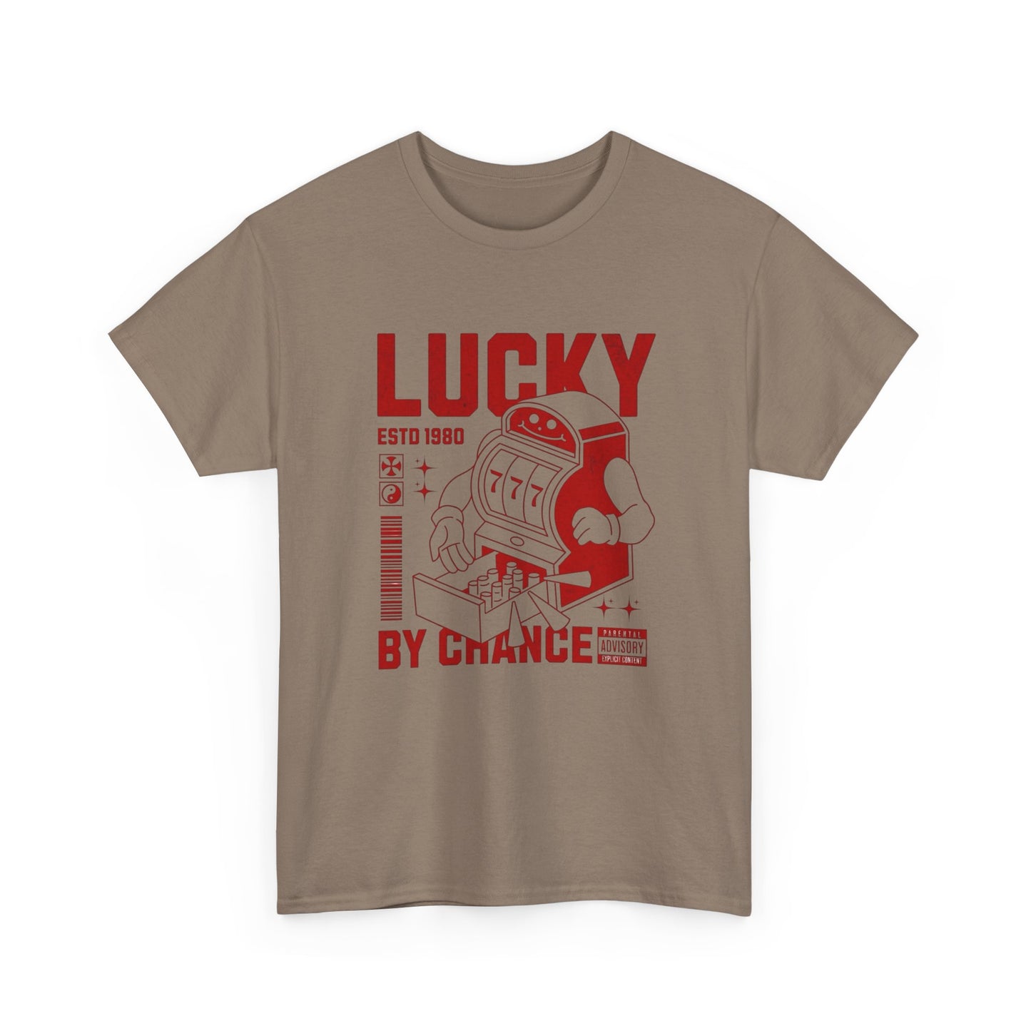 Lucky By Chance Graphic T Shirt Unisex Heavy Cotton Tee