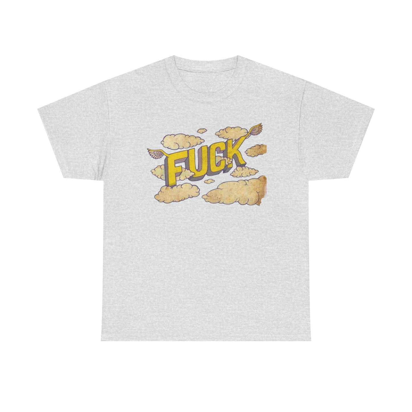 F Word Funny Clouds T-Shirt NEW Gift Unisex Heavy Cotton Tee