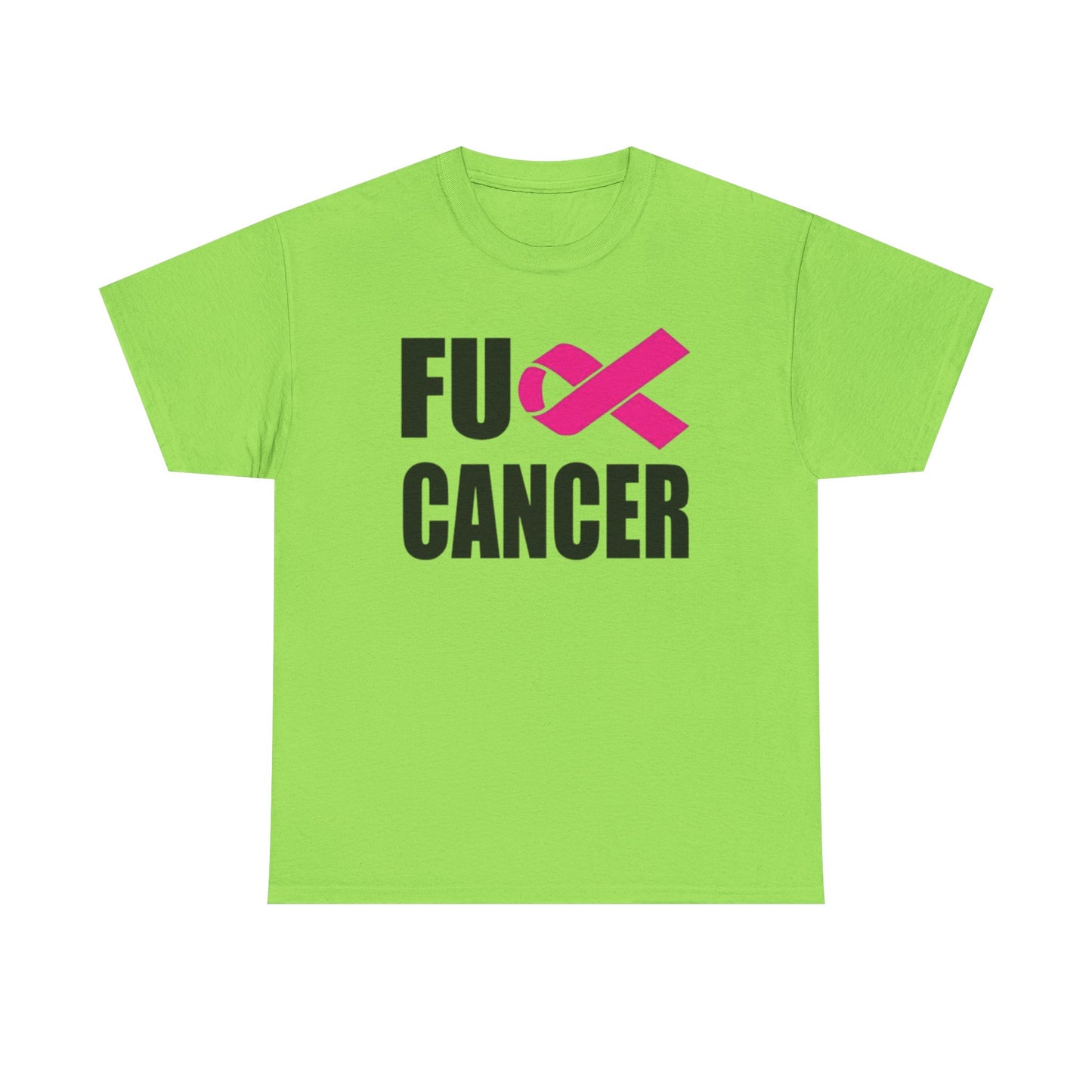 FU Cancer Graphic T Shirt Cancer Awareness Unisex Heavy Cotton Tee