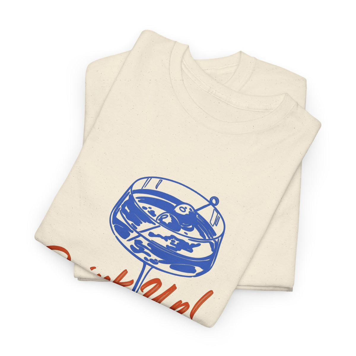 Drink Up Cocktail Glass Illustration T-Shirt Men's Graphic Tee