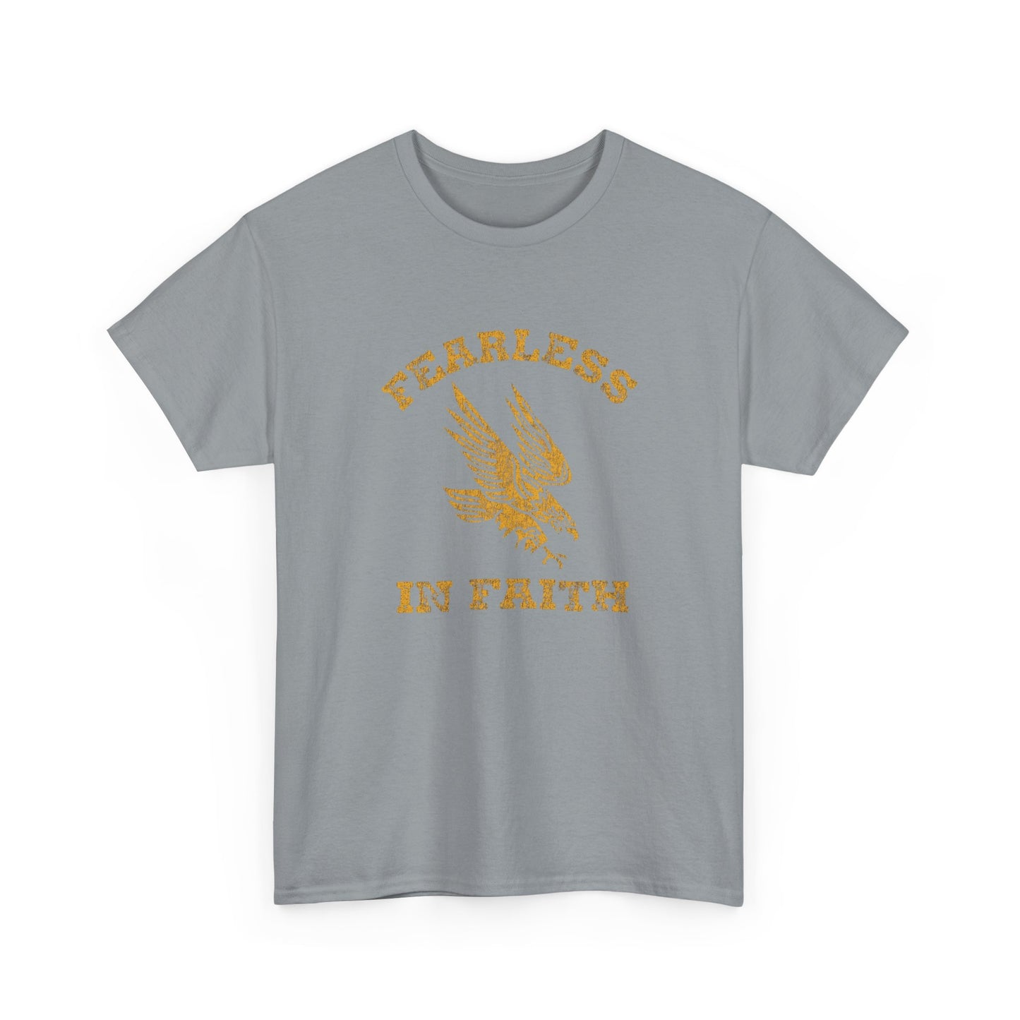Fearless In Faith Graphic T Shirt NEW GIFT Unisex Heavy Cotton Tee