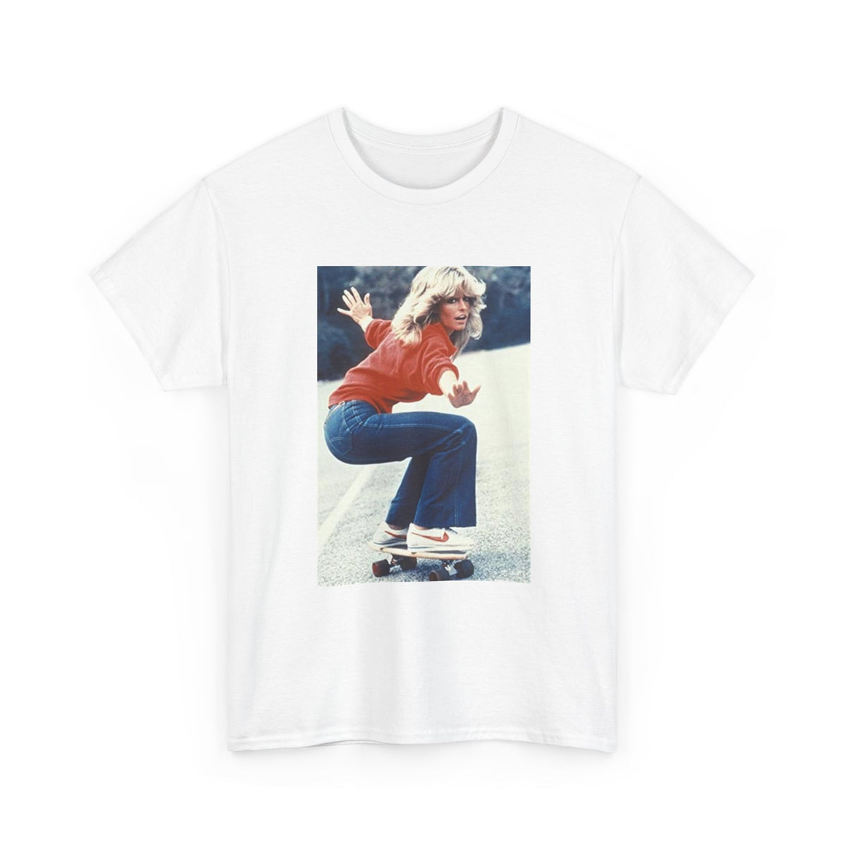 Farrah Fawcett Tshirt Charlies Angels Vintage Model Unisex Heavy Cotton Tee 1