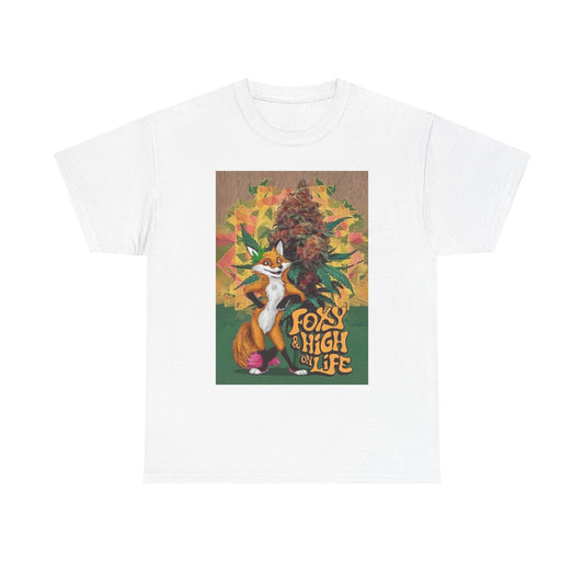 Foxy And High On Life Graphic T Shirt Weed Nug Unisex Heavy Cotton Tee