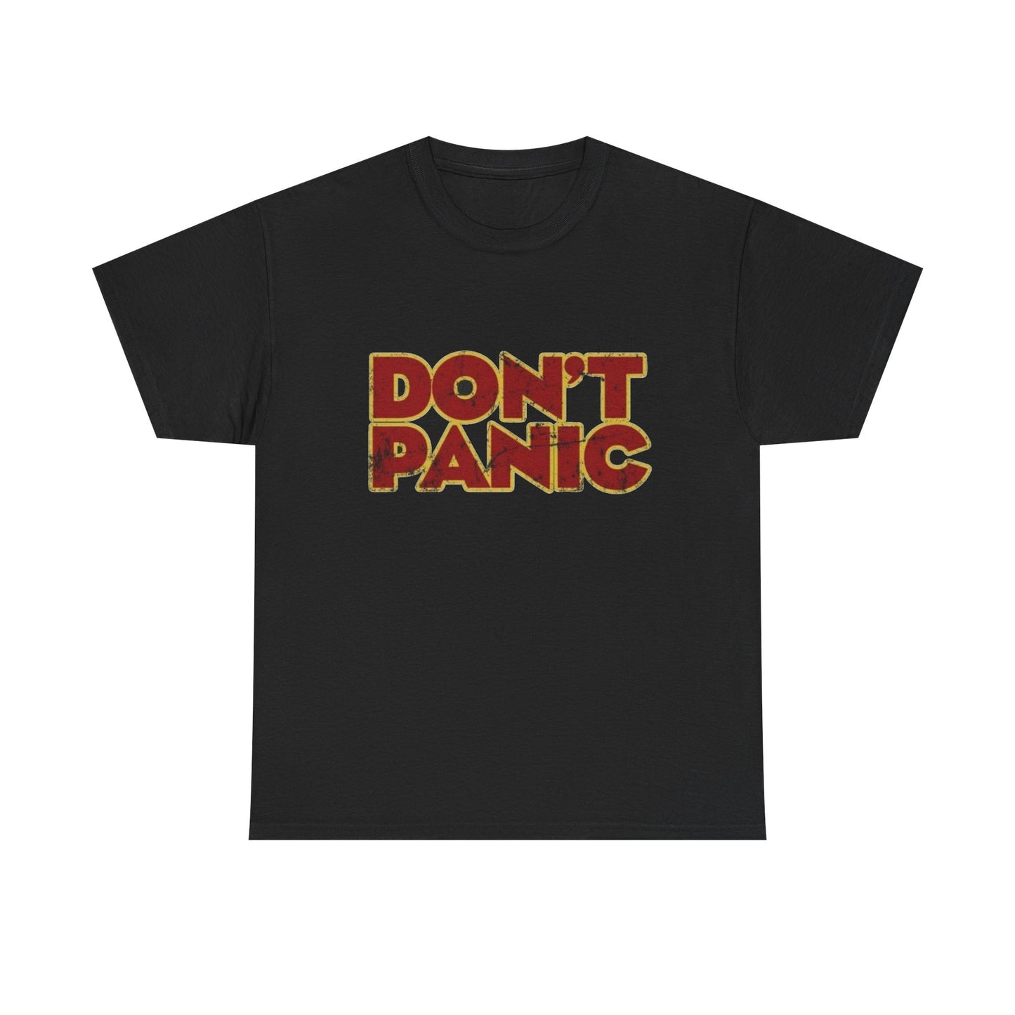 Don't Panic Retro Graphic T Shirt NEW Adult Regular Sizing Tee