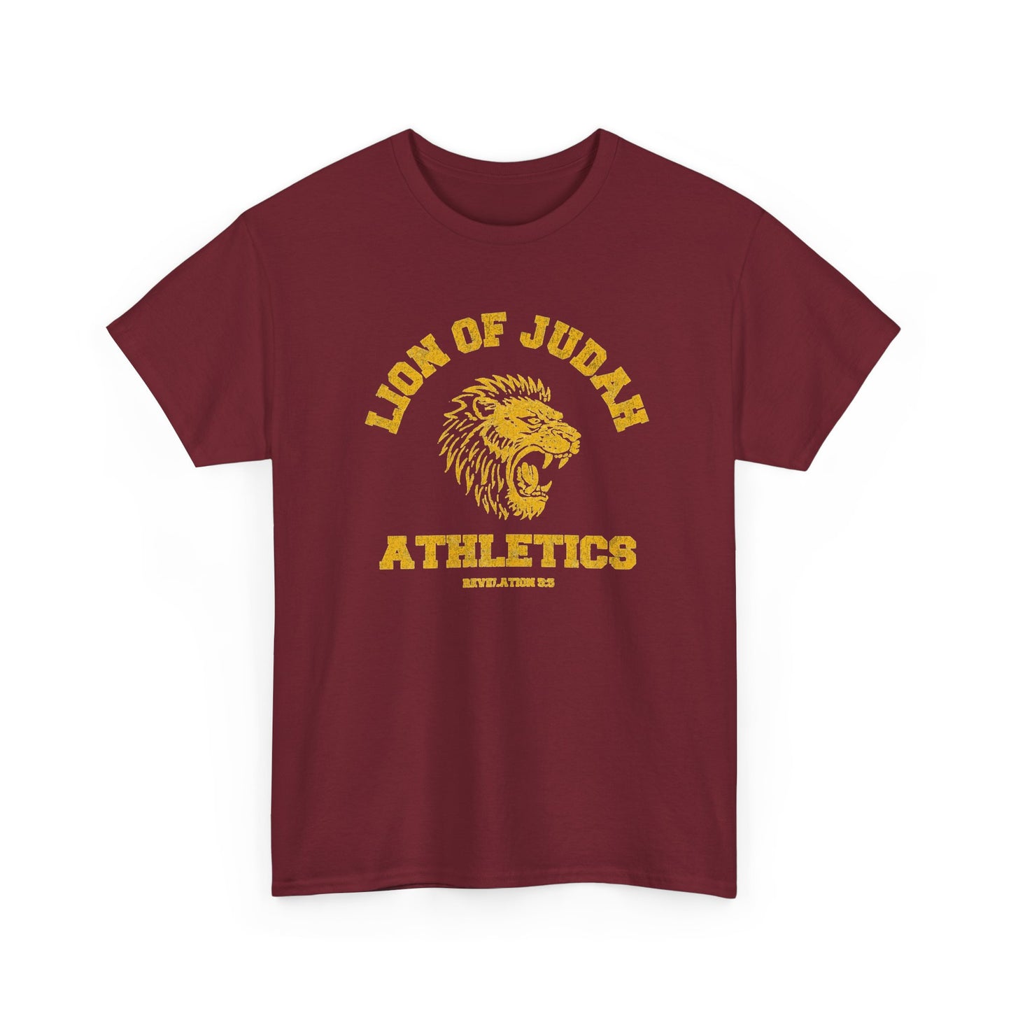 Lion Of Judah Religion Jesus Retro Graphic T Shirt Men's Heavy Cotton Tee - Quality - Modern True to Size