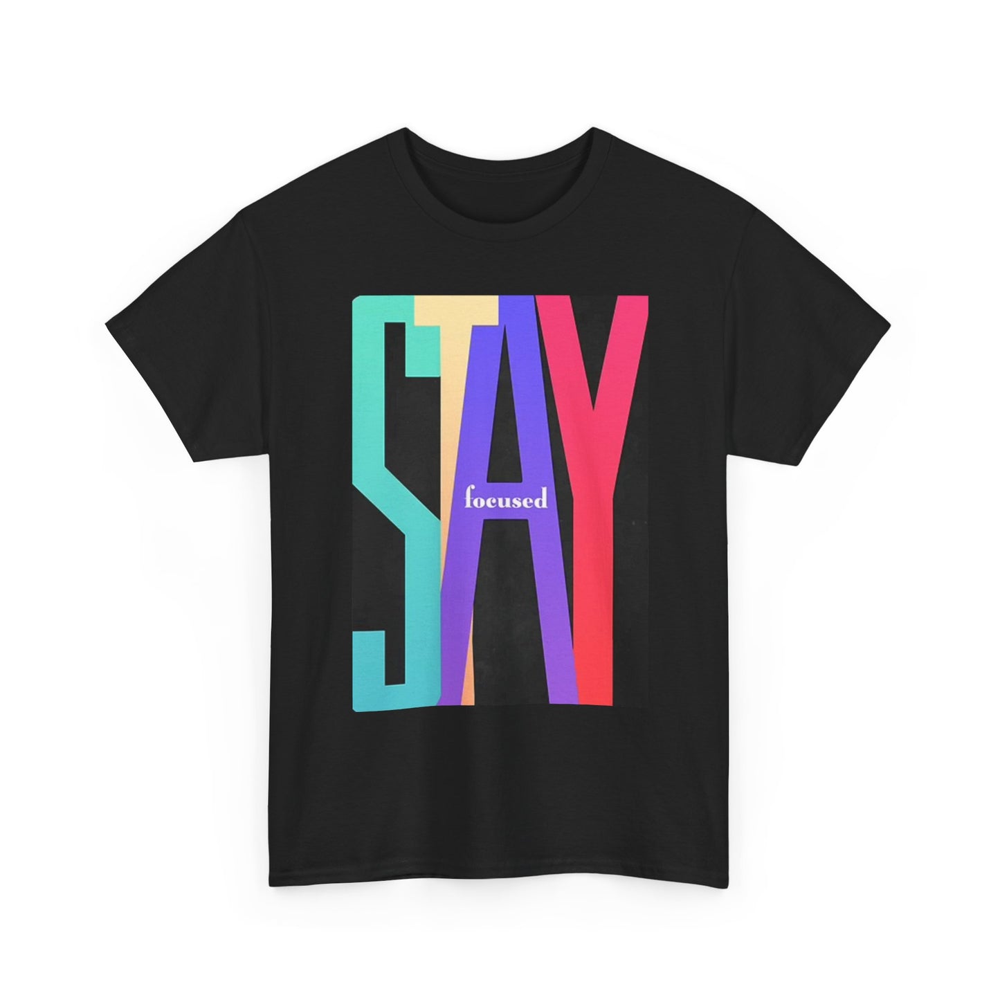 Stay Focused Graphic T Shirt Retro Unisex Heavy Cotton Tee