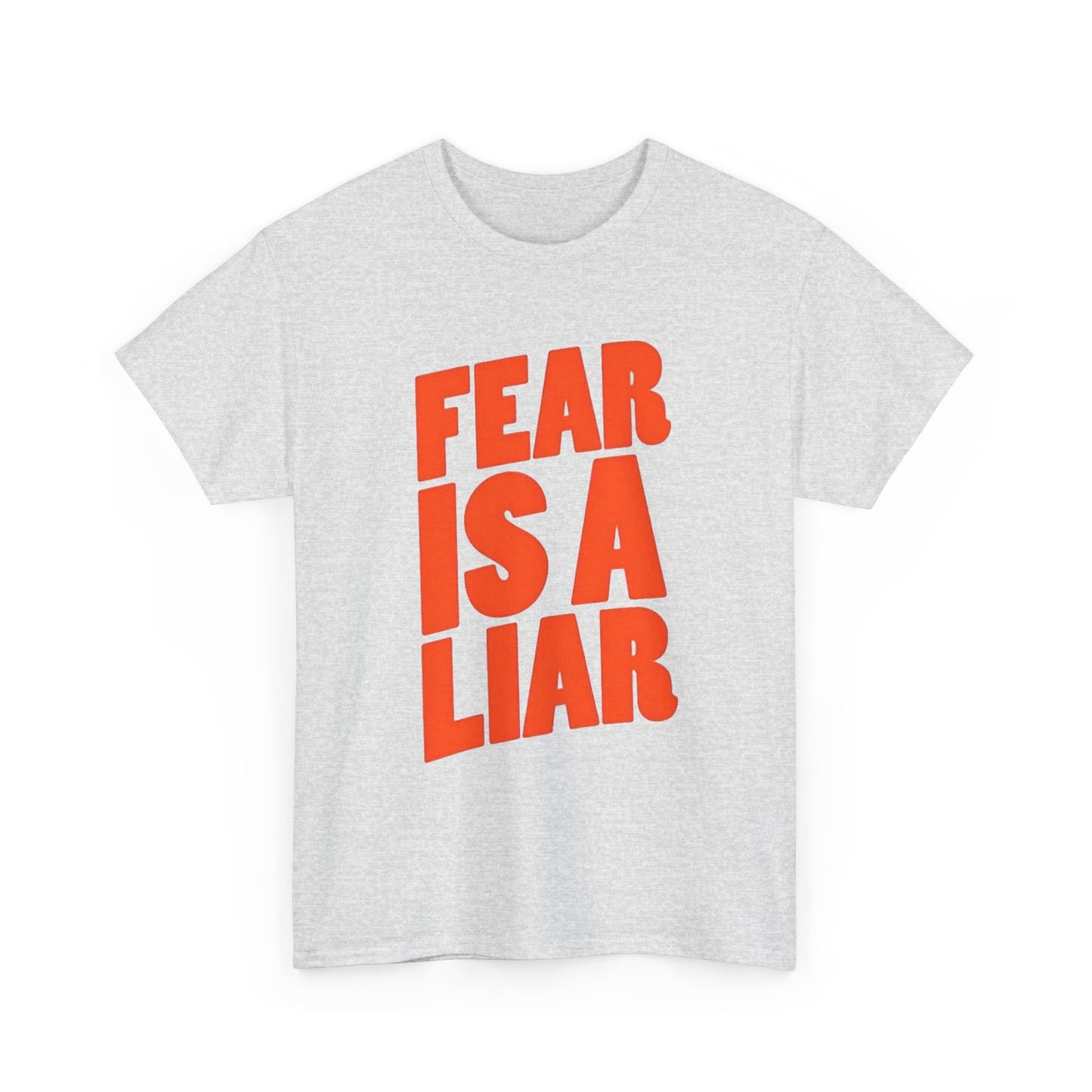 Fear Is A Liar Graphic T Shirt NEW Unisex Heavy Cotton Tee