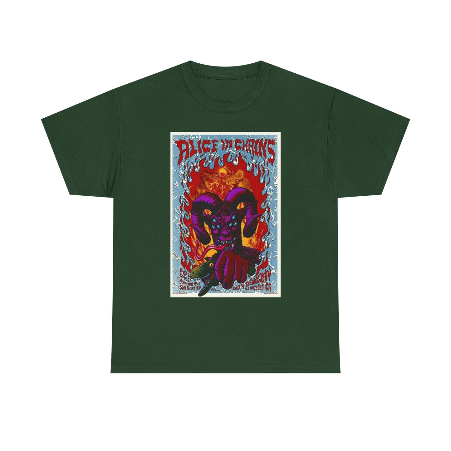 Alice In Chains Rock Band T Shirt Merch Poster Unisex Heavy Cotton Tee