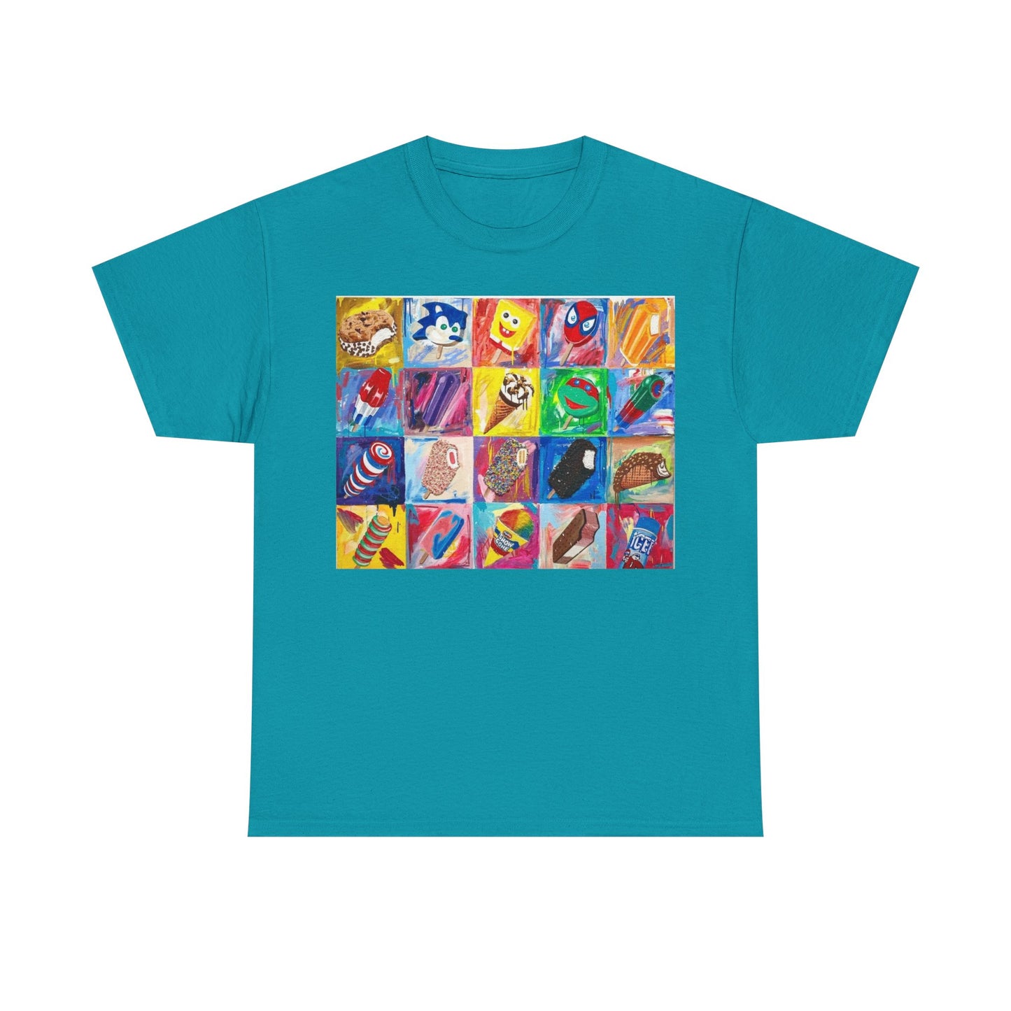 Ice Cream T-shirt Vintage Menu Nostalgia retro art Unisex Heavy Cotton Tee