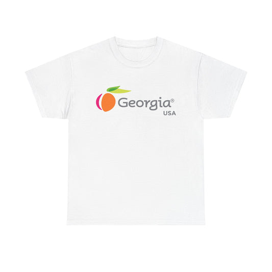 Georgia Peach State Logo BRAND NEW Apparel T Shirt Unisex Unisex Heavy Cotton