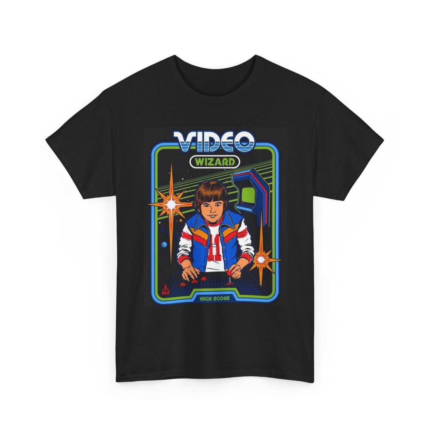 Video Game Wizard Graphic T Shirt Cotton Tee