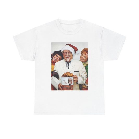 KFC Shirt Christmas Graphic Funny Vintage Gift Retro Unisex Heavy Cotton Tee