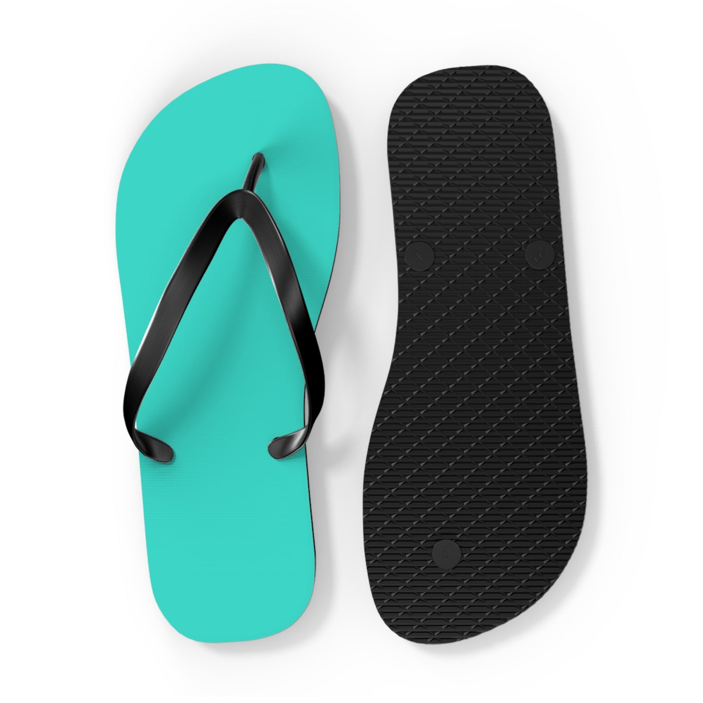 Neon Turquoise Flip Flops, Sandals Slides, Summer Footwear, Brand New