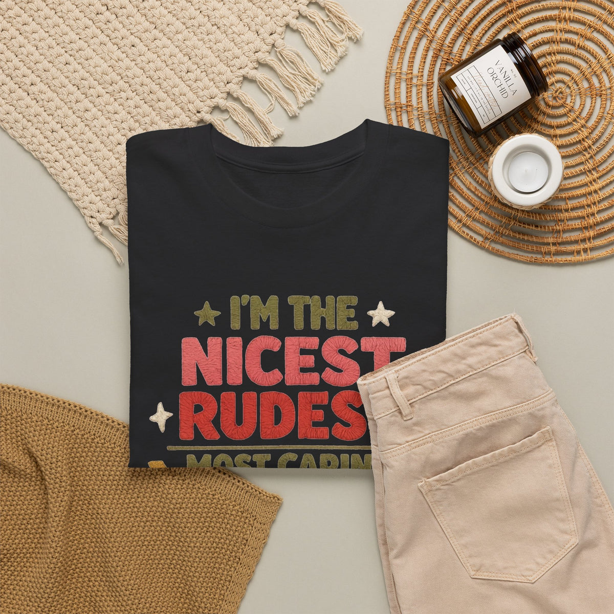 Nicest Rudest Person T-Shirt, Funny Dog Lover Quote Men's Graphic Tee