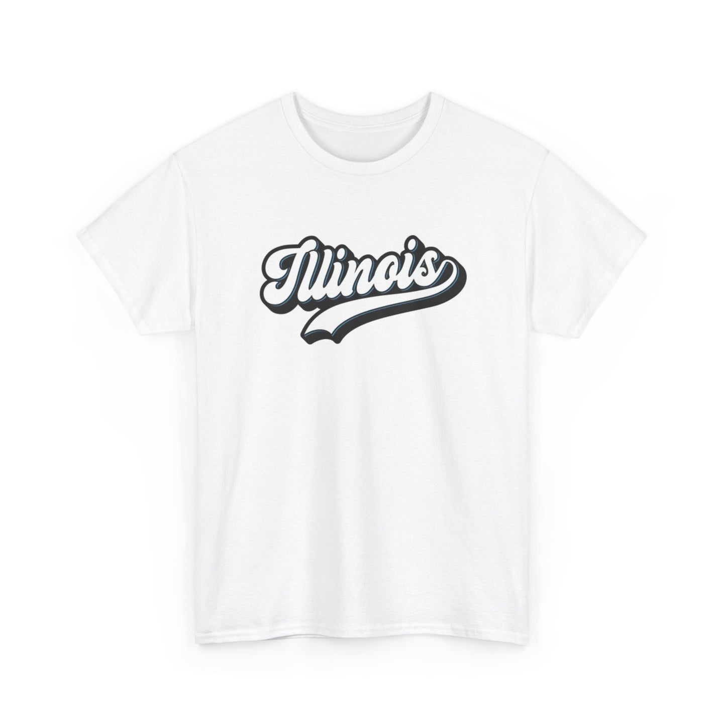Illinois State Logo BRAND NEW Apparel T Shirt Unisex Unisex Heavy Cotton Tee 5