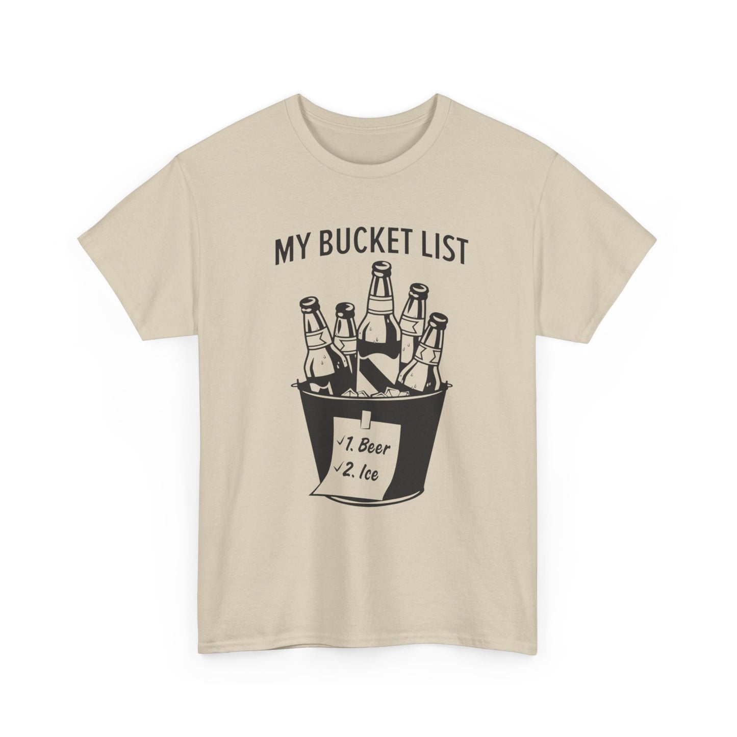 My Bucket List Beer And Ice Graphic T Shirt ADULT NEW