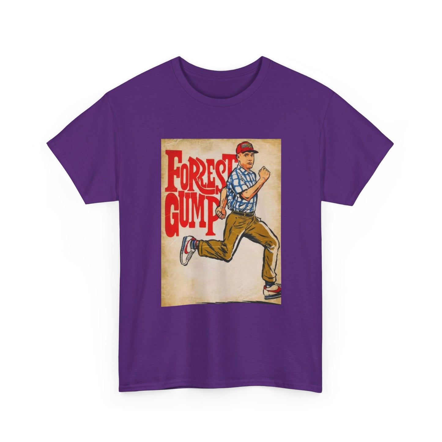Forrest Gump Tshirt Vintage Retro Movie Poster Unisex Heavy Cotton Tee