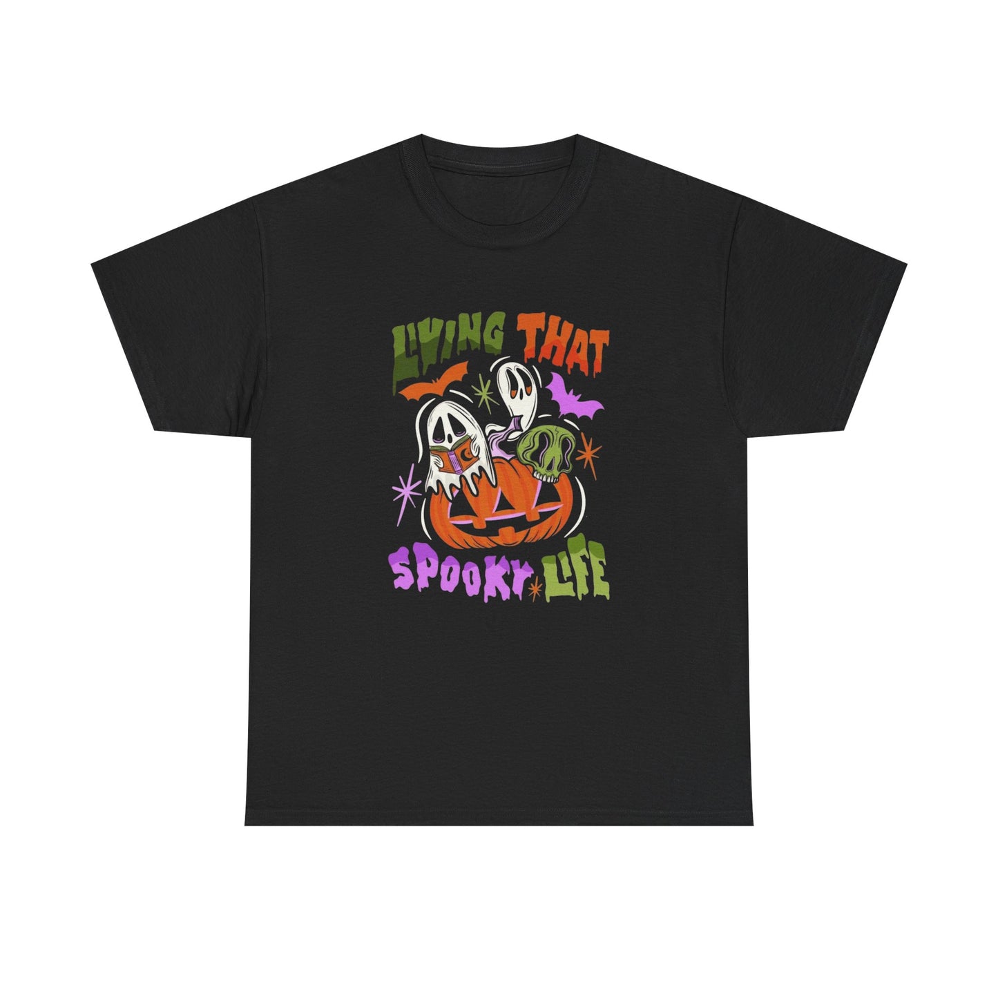 Living That Spooky Life Graphic T Shirt Unisex Heavy Cotton Tee
