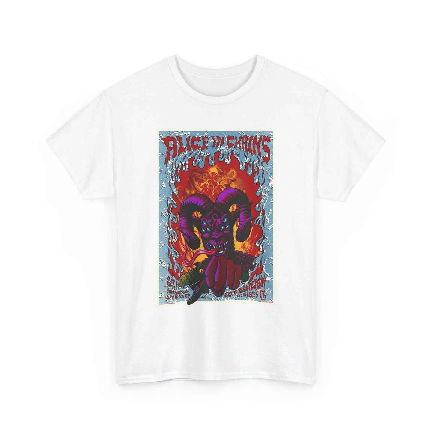 Alice In Chains Rock Band T Shirt Merch Poster Unisex Heavy Cotton Tee