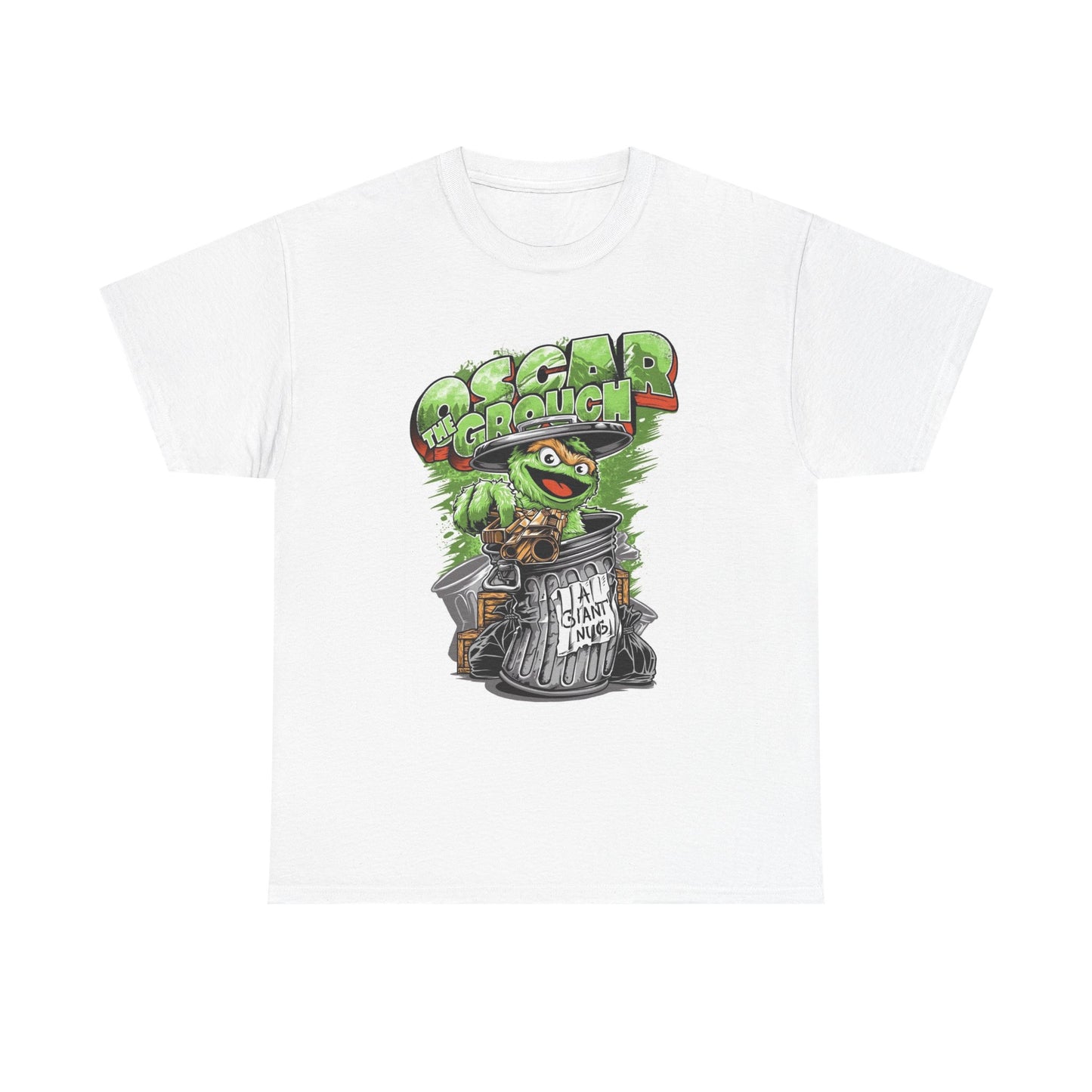 Oscar The Grouch Graphic T Shirt Funny Vintage Unisex Heavy Cotton Tee