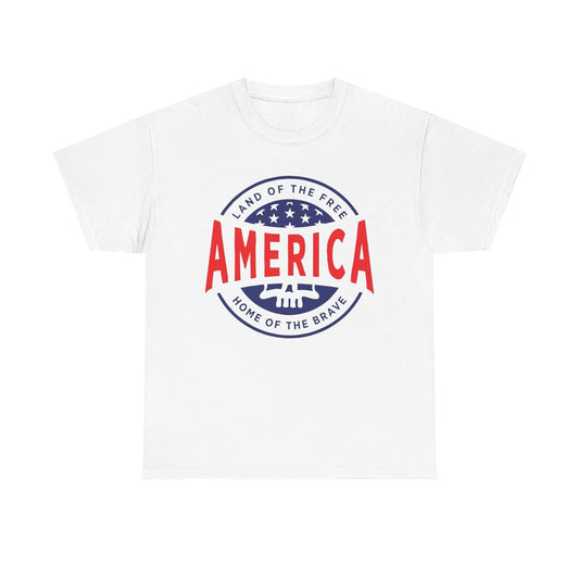 America Home Of The Brave Graphic T Shirt ADULT NEW