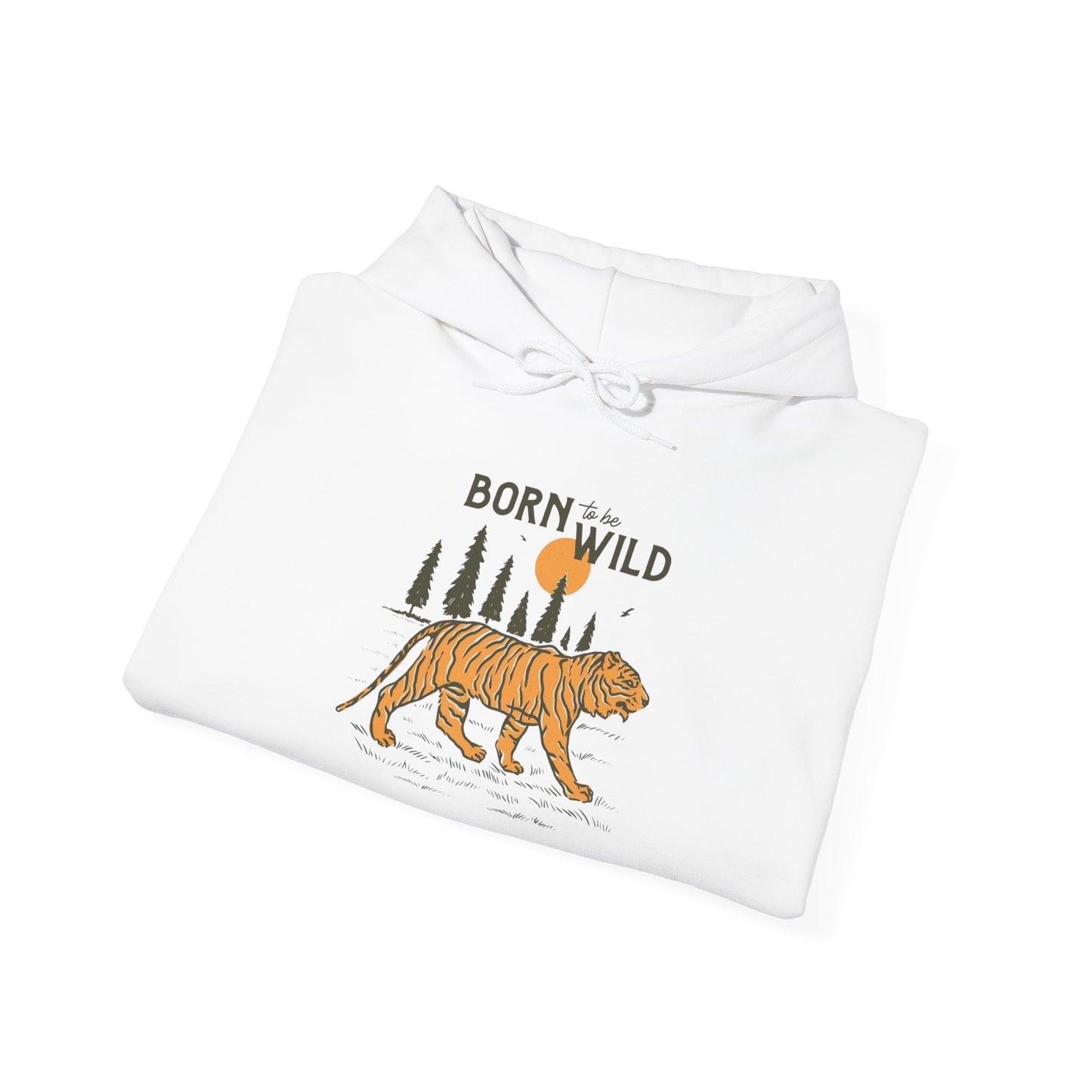 Born To Be Wild Graphic Hoodie Unisex Heavy Blend™ Hooded Sweatshirt