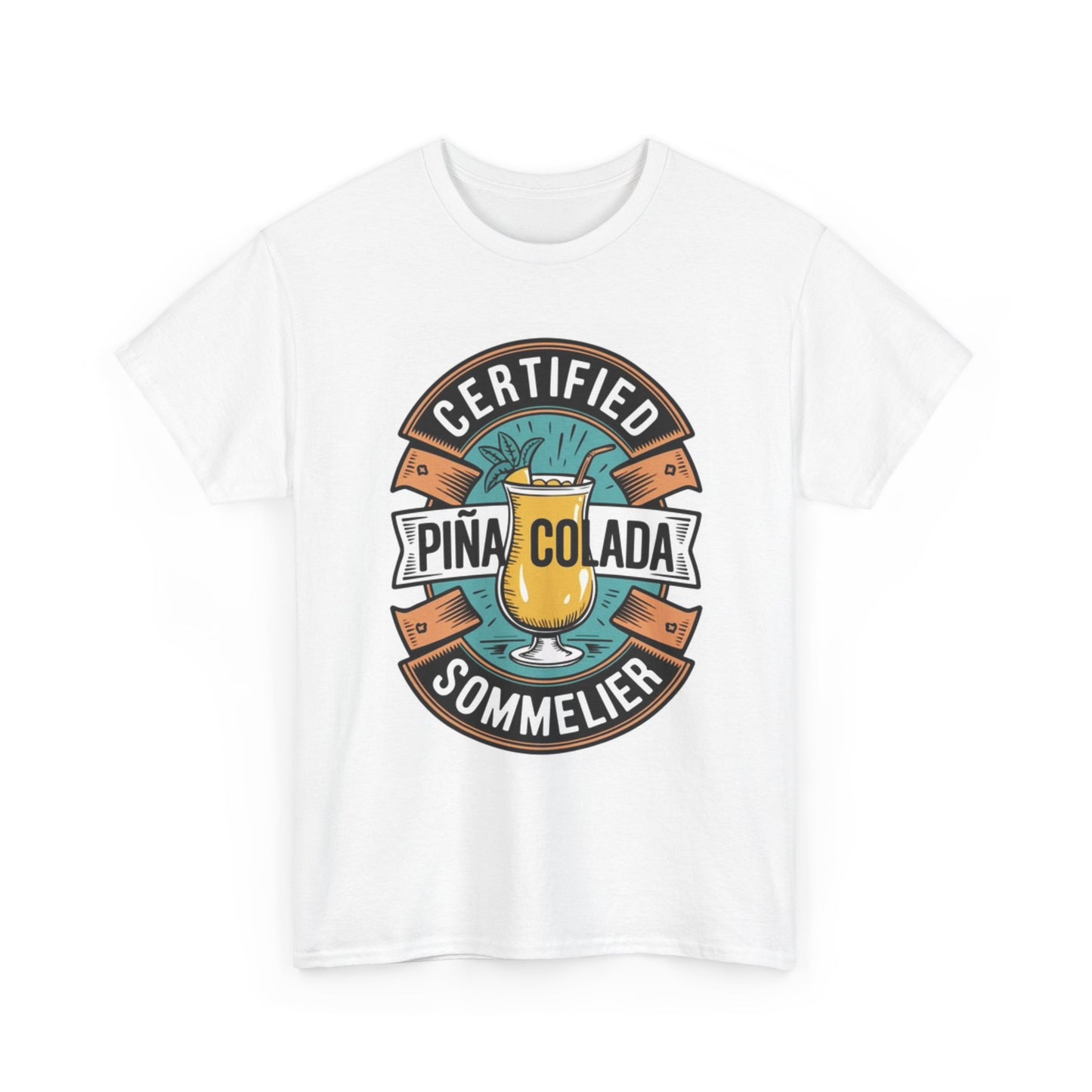 Pina Colada Vacation Shirt Funny Graphic Party Unisex Heavy Cotton Tee