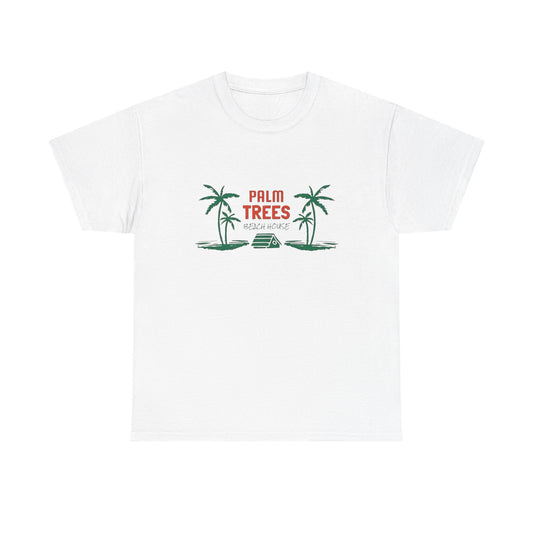 Palm Trees Beach House Graphic T Shirt NEW Unisex Heavy Cotton Tee