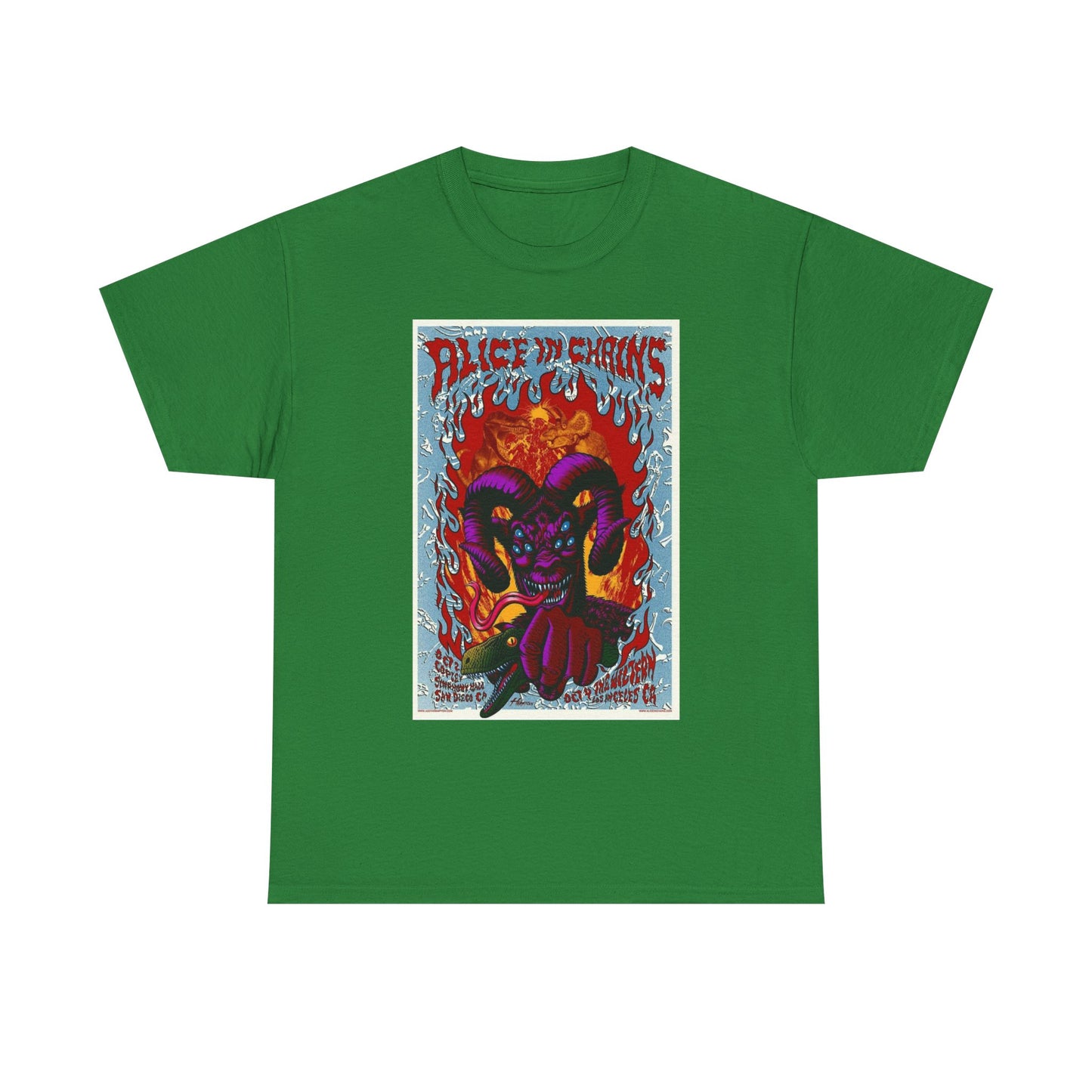 Alice In Chains Rock Band T Shirt Merch Poster Unisex Heavy Cotton Tee