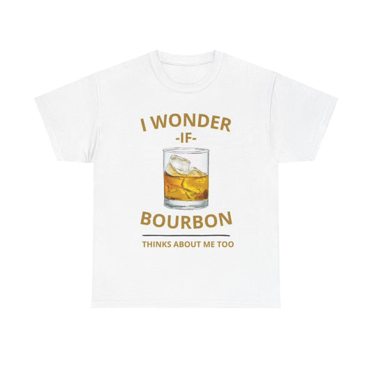 Bourbon On The Rocks Shirt Funny Whiskey Graphic unisex Heavy Cotton Tee