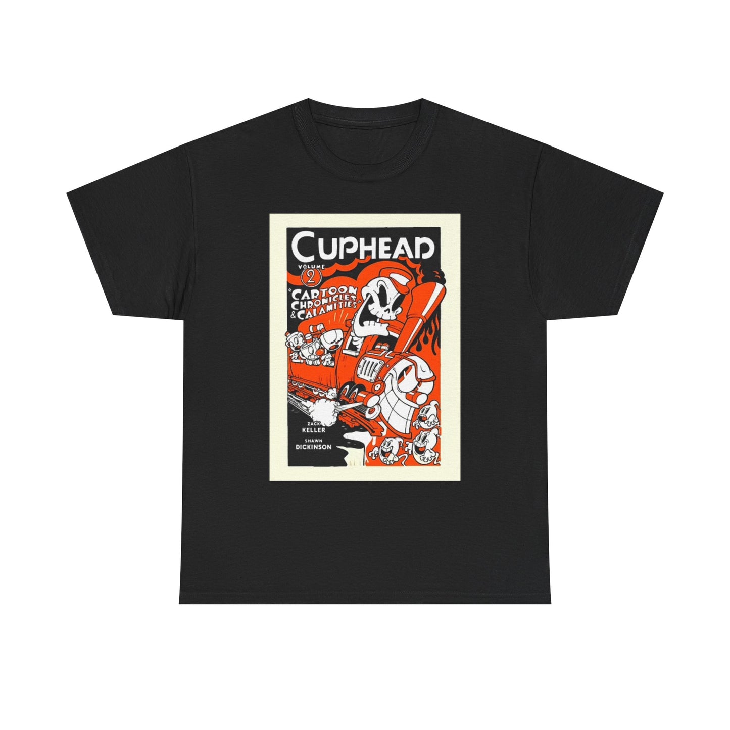 Cuphead Cartoon Graphic T Shirt Vintage Retro Unisex Heavy Cotton Tee