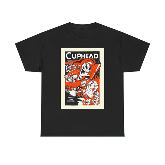 Cuphead Cartoon Graphic T Shirt Vintage Retro Unisex Heavy Cotton Tee