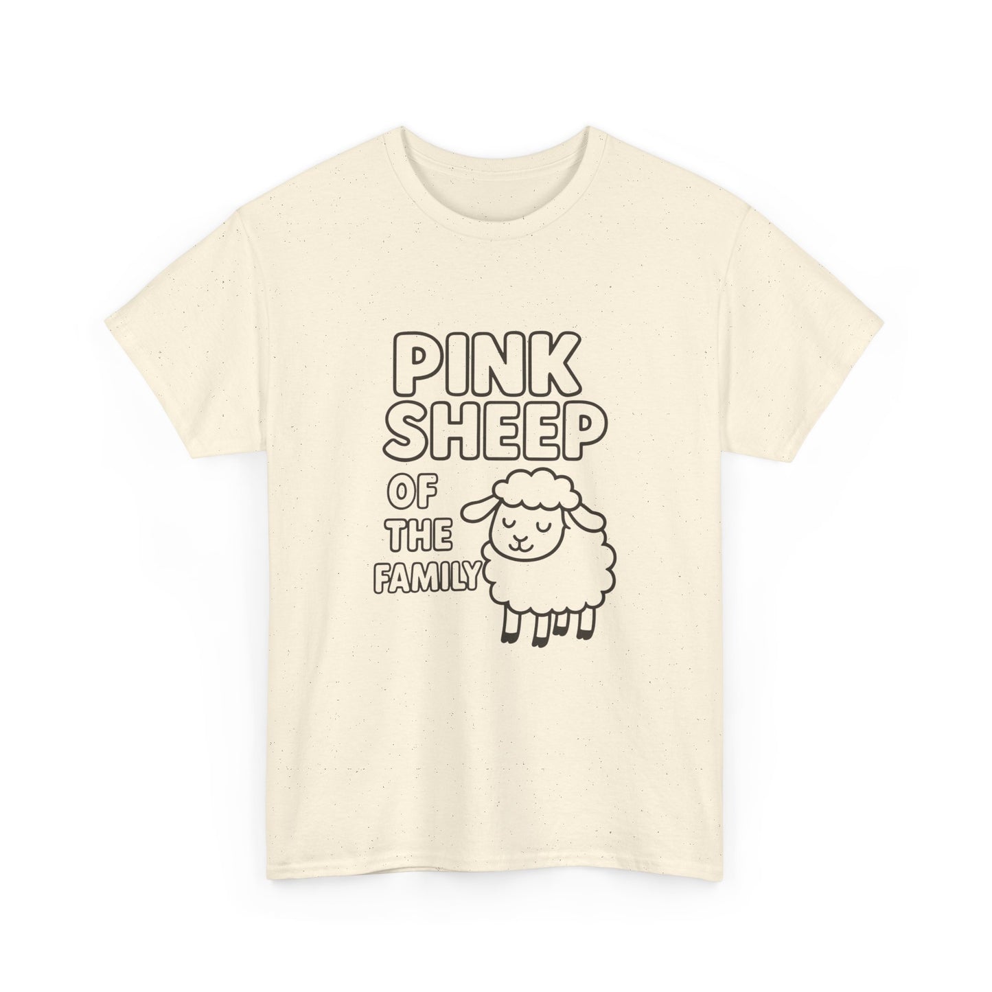 Pink Sheep Of The Family Graphic T Shirt NEW ADULT Heavy Cotton Tee