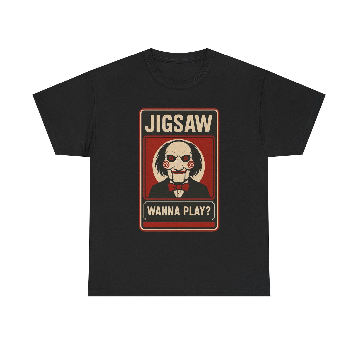 Jigsaw Wanna Play Saw Graphic T Shirt NEW Vintage Unisex Heavy Cotton Tee