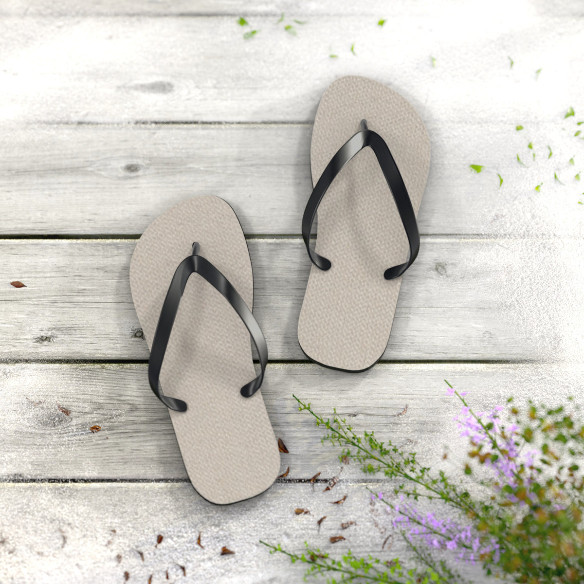 Tan Gray Flip Flops, Sandals Slides, Summer Footwear, Brand New