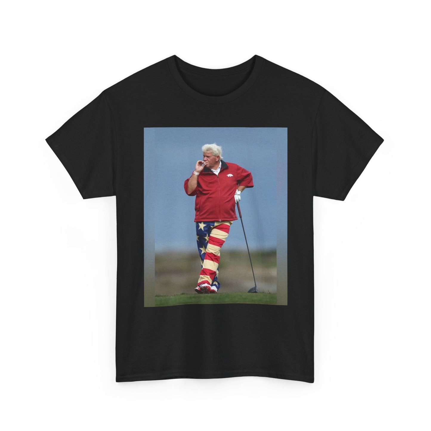 John Daly American Flag Golf T Shirt Unisex Heavy Cotton Tee Gift