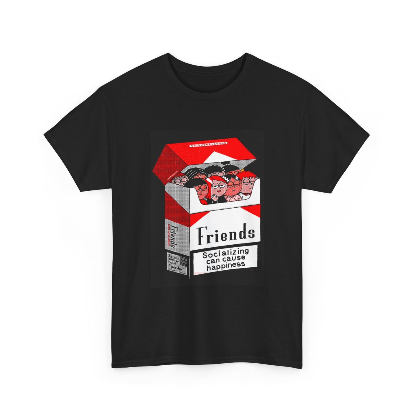 Techno EDM Tshirt Funny Cigarette Friends Dance Retro Unisex Heavy Cotton Tee