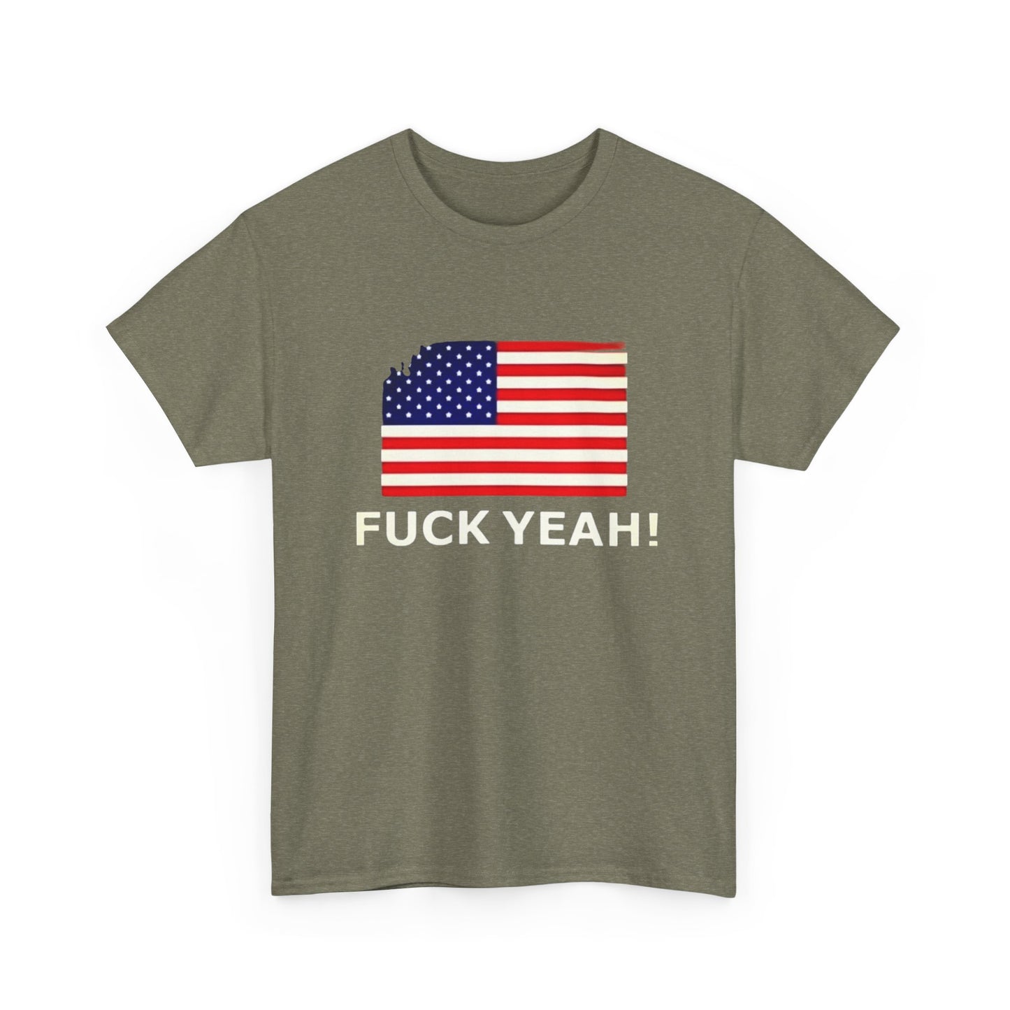 America F Yeah Funny Graphic T Shirt Unisex Heavy Cotton Tee