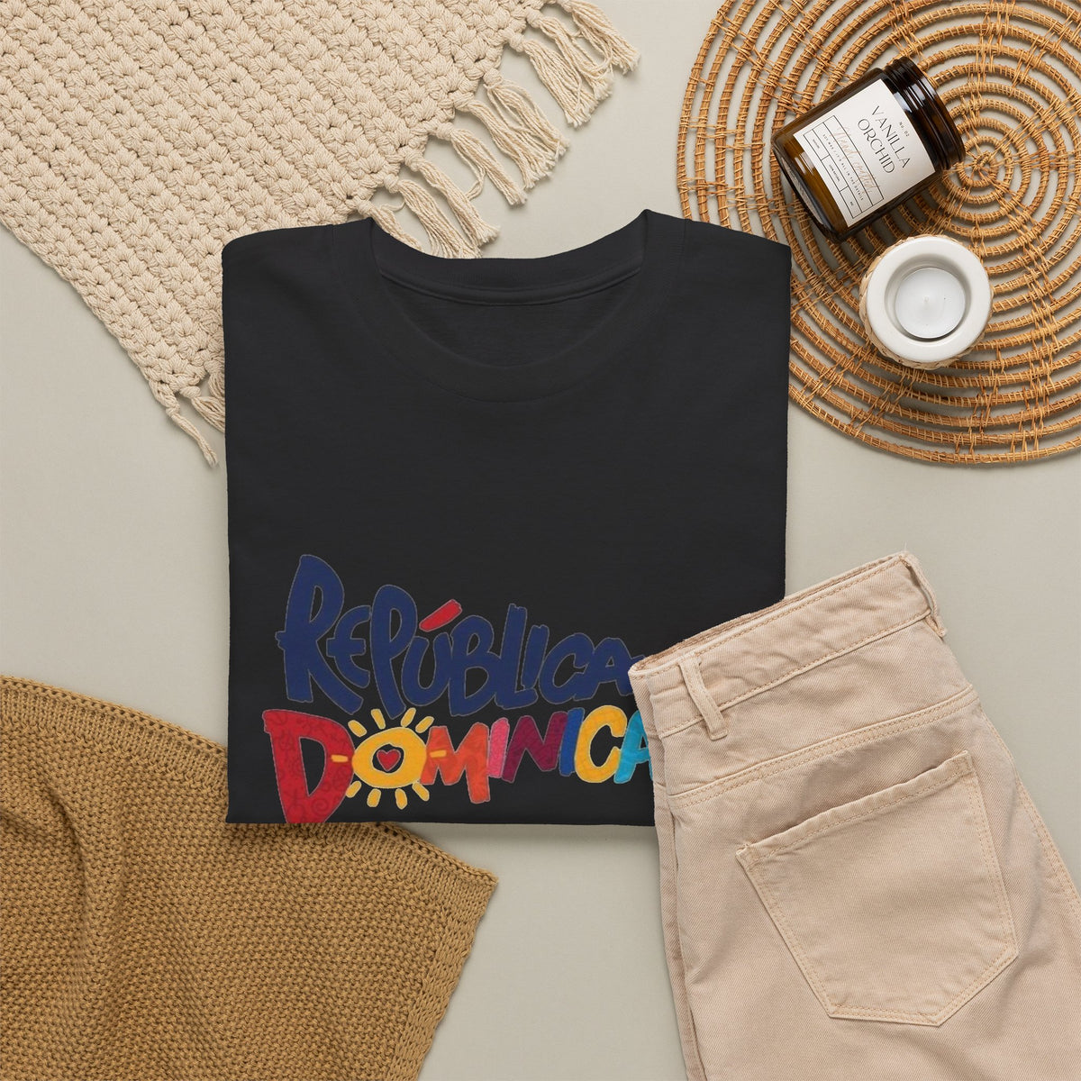 Dominican Republic Graphic T Shirt Men's Retro Heavy Cotton Tee