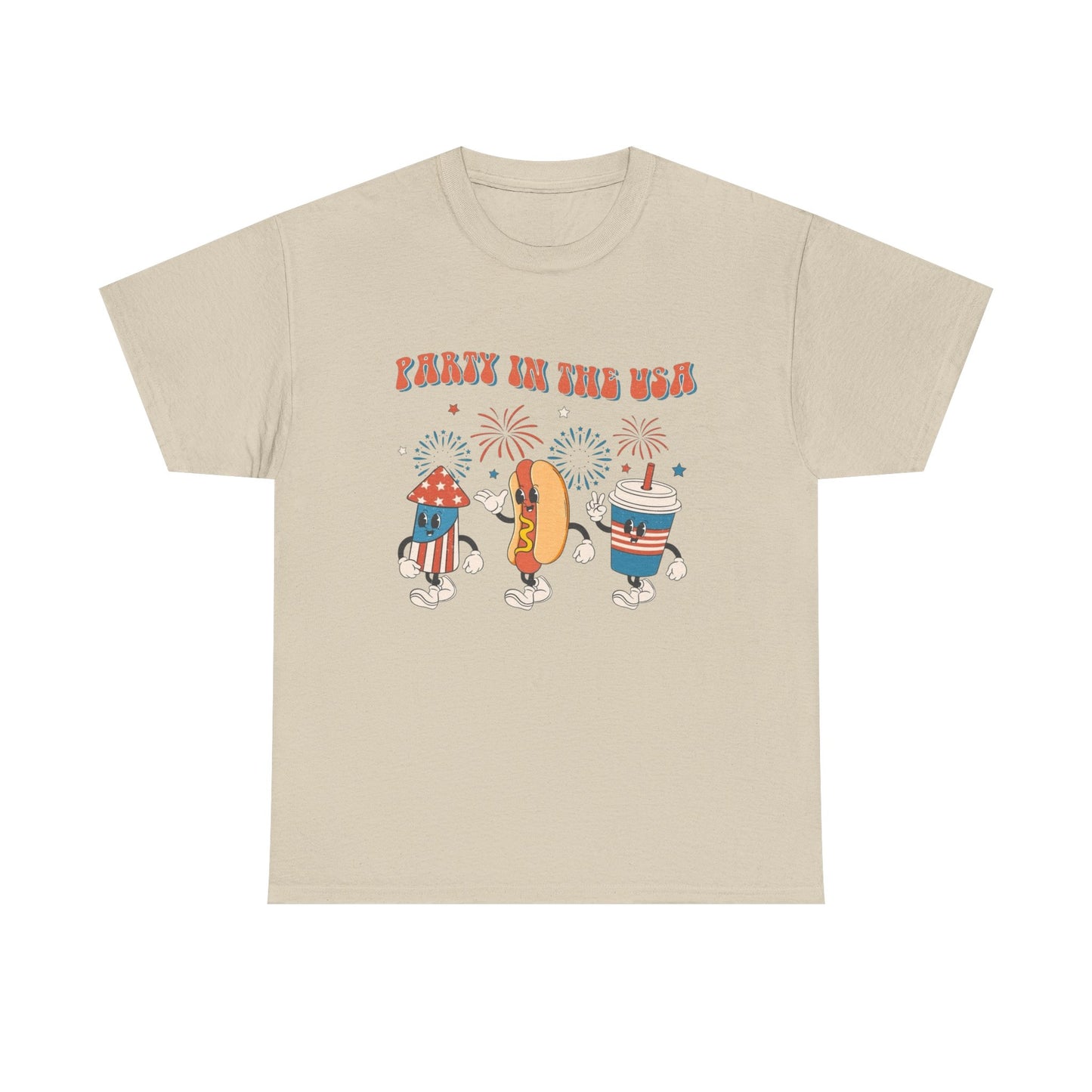 Party In The USA 4th Graphic T Shirt ADULT NEW