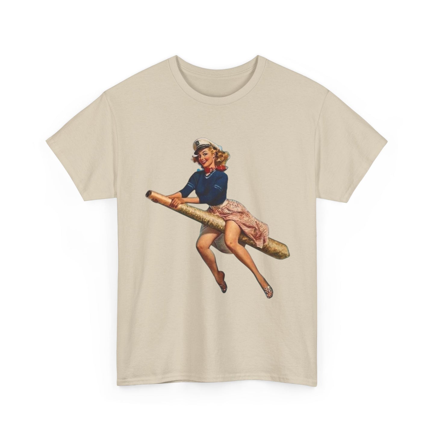 Weed Witch Flying A Joint Funny Graphic T-Shirt Womens Comfy Cotton Tee NEW