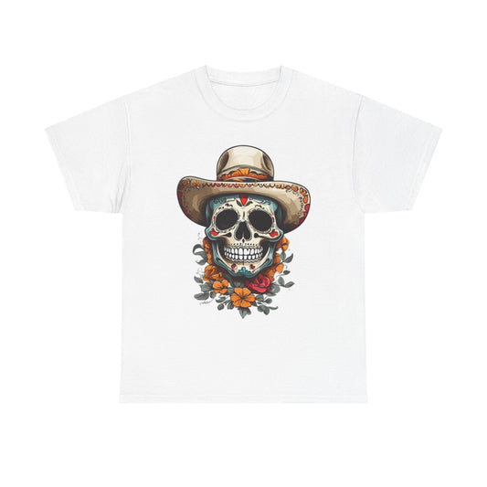 Day Of The Dead Tee, Vintage Art Graphic T-Shirt, Unisex Cotton Shirt, Dia De 7
