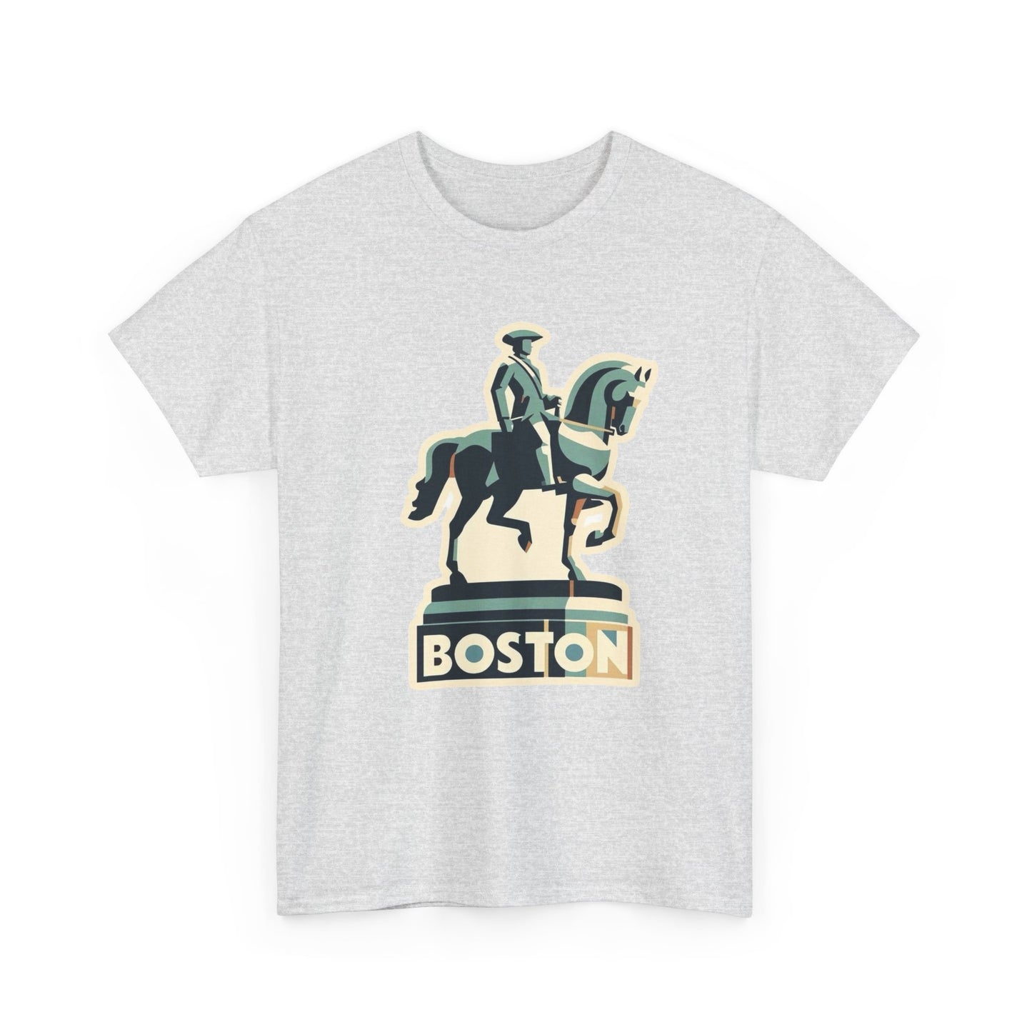 Boston Paul Revere Statue Graphic T Shirt Unisex NEW Heavy Cotton Tee