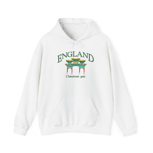 England China Town Gate Graphic Hoodie Heavy Blend Sweatshirt NEW