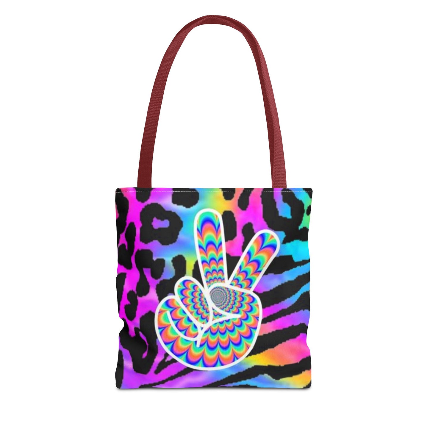 Peace Sign NEON All Over Print BRAND NEW Purse, Pocketbook,Travel Tote Bag