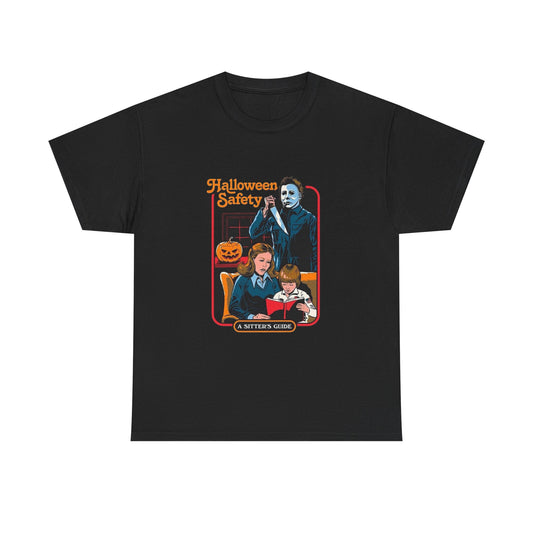 Halloween Safety Graphic T Shirt Unisex Heavy Cotton Tee