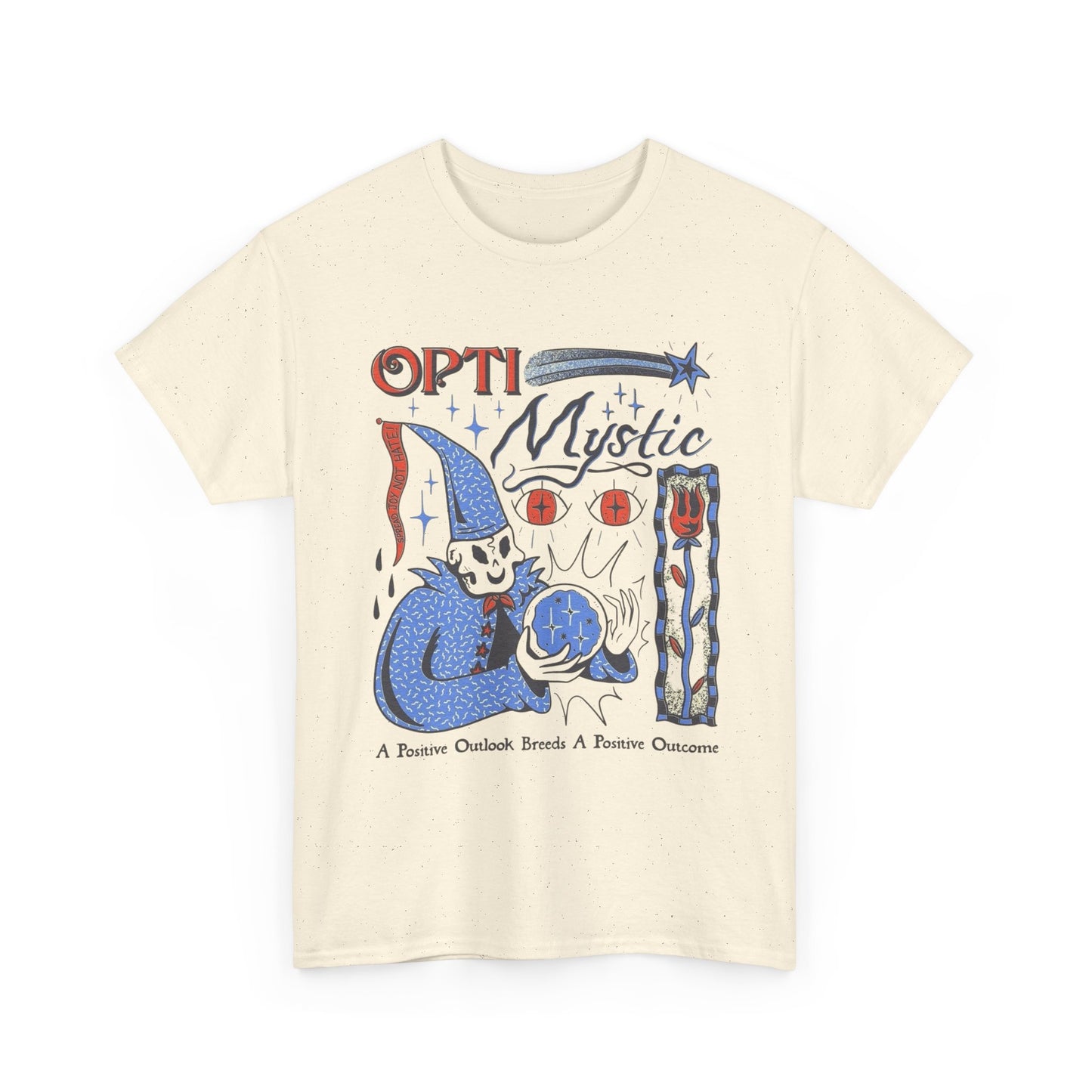 Opti Mystic Wizard Graphic T Shirt New Adult Unisex Heavy Cotton Tee